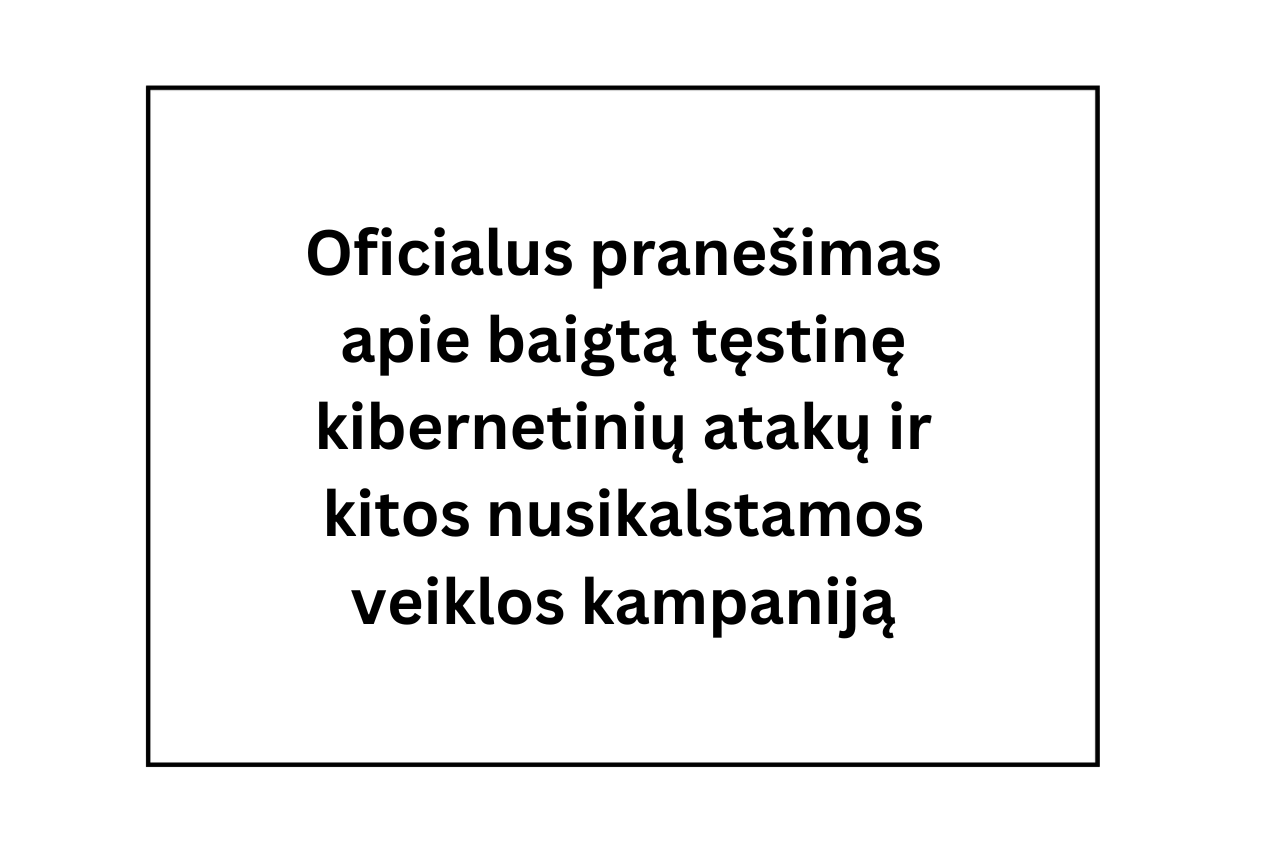 Oficialus pranešimas